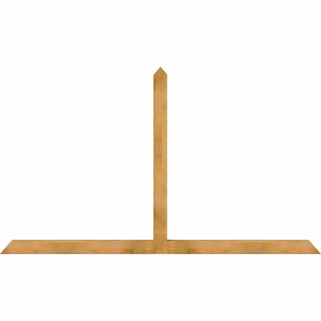 Ekena Millwork Portland Rough Sawn Timber Gable Bracket, Western Red Cedar, 96"W x 56"H x 4"D x 4"F, 14/12 Pitch GBW096X56X0404POR00RWR